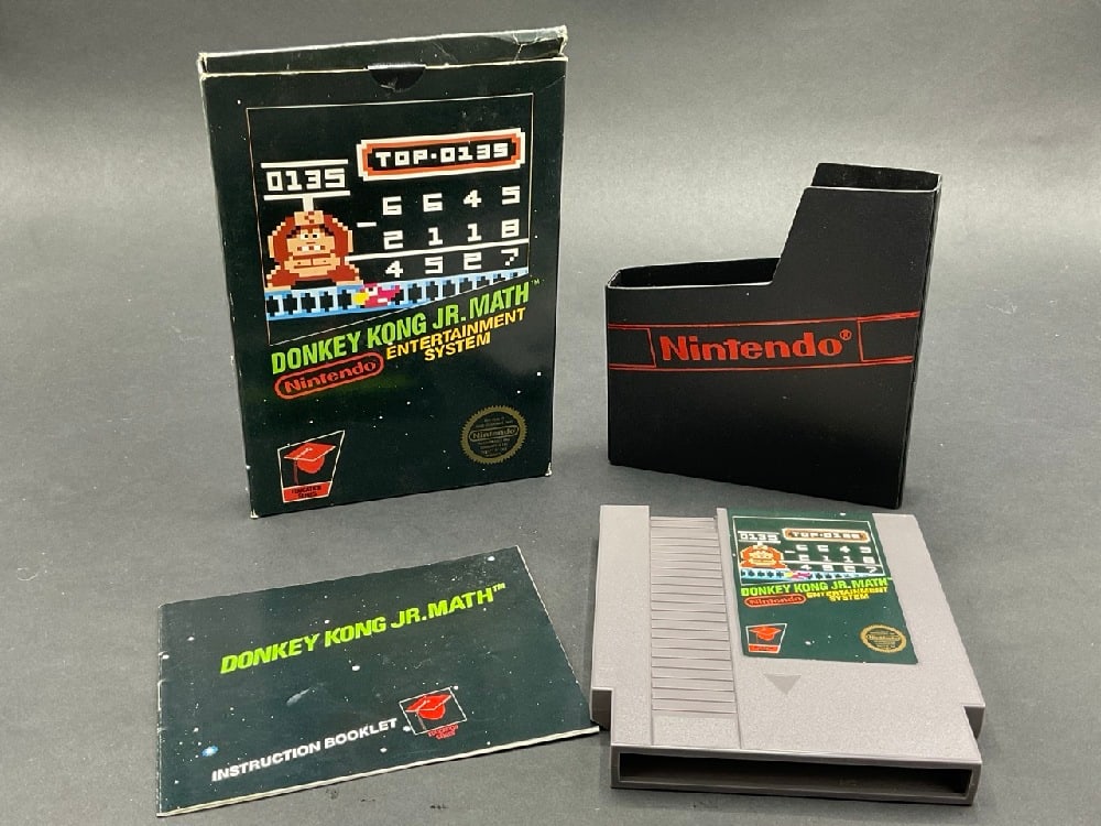c. 1985  Donkey Kong Jr. Math Nintendo NES  Video Game (1 of 11)