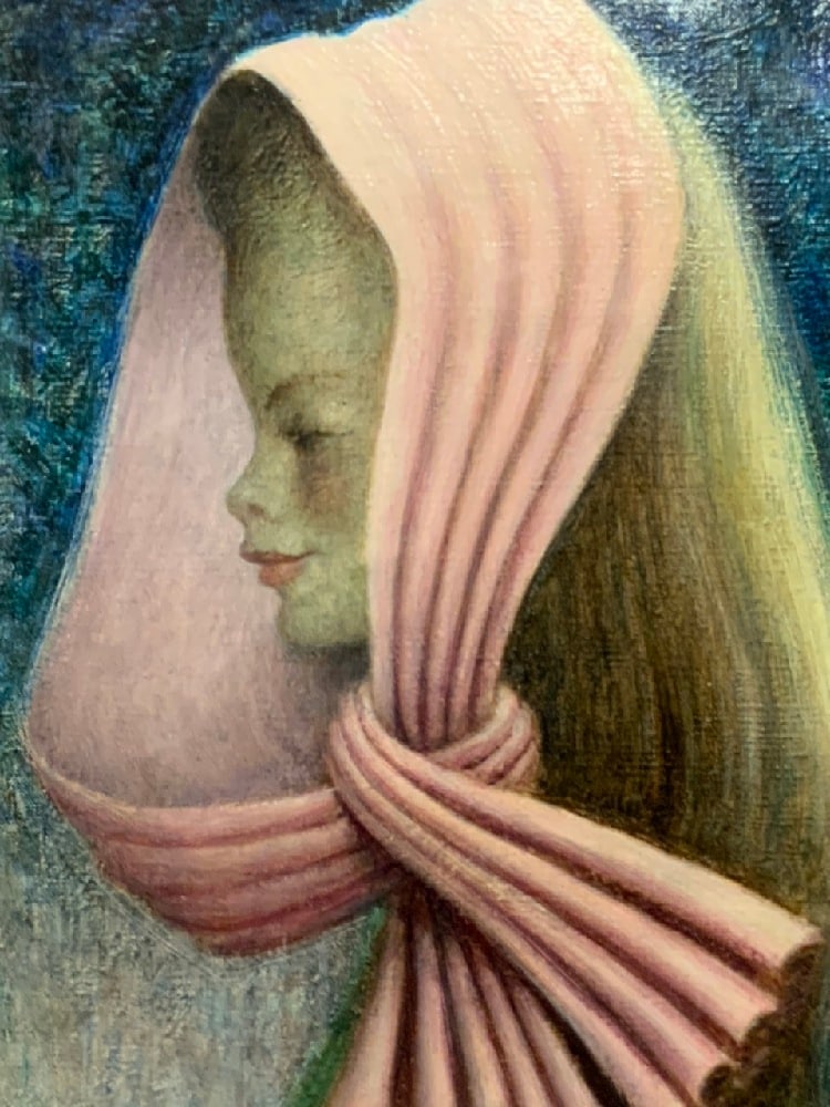 Portrait Painting of Lady with Bonnet Signed (1 of 7)