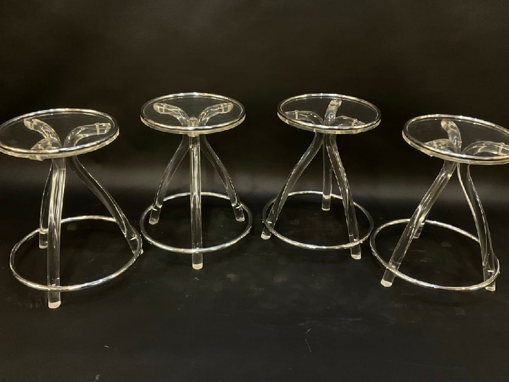 Four Vintage Lucite Stools (1 of 7)