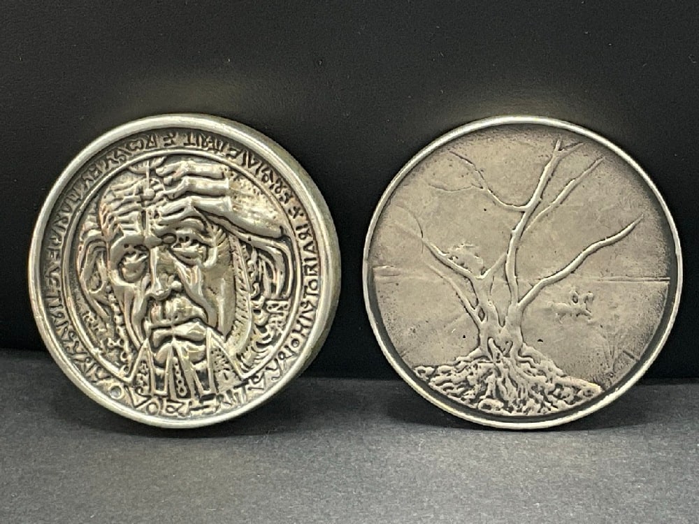 Rare Silver Medals by Salvador Dali and  Stanisław Szukalski (1 of 4)