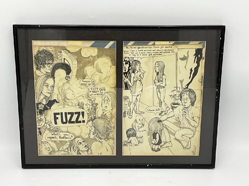 Steve Mitchell Original Framed Pen In Ink Comic Art - Dark Comic  Signed S. Mitchell Lower Right (1 of 6)