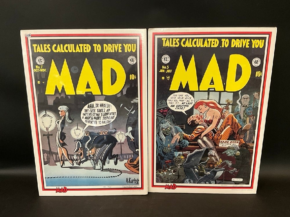 2 Harvey Kurtz 1985 Mad 10 Cent Comic Art Prints Ed- 45/500 Hand Signed (1 of 5)