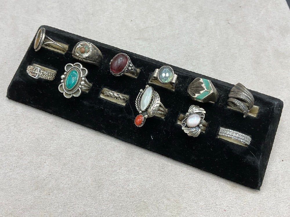 Twelve (12) Sterling Silver Rings (1 of 10)