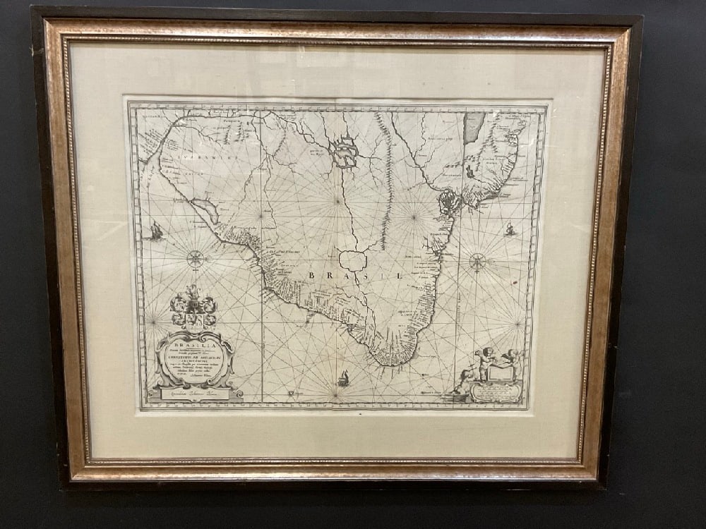 1640 Map of Brazil Johanes Blaeu (1 of 8)