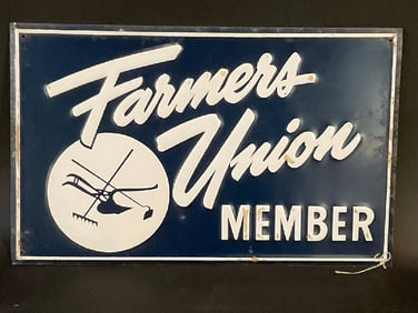 Farmers Union Member Metal Sign