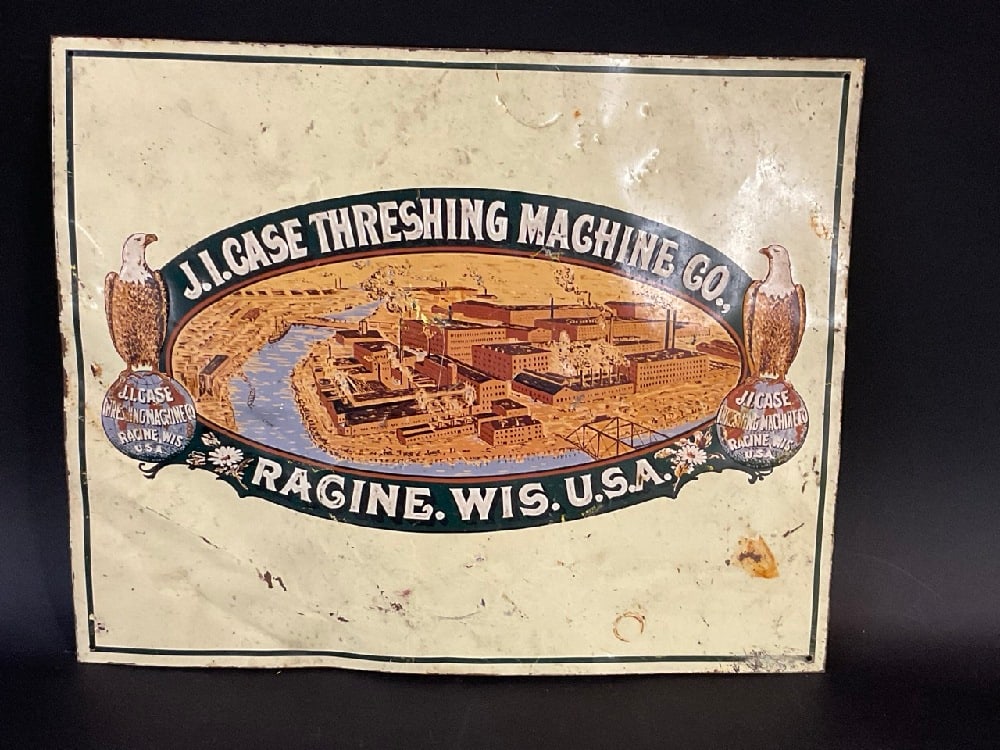 J.I. Case Threshing Machine Co Racine Wisc. Advertising Sign (1 of 3)