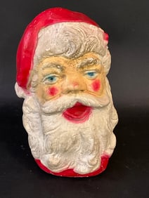 Vintage Chalkware Santa Claus Bank