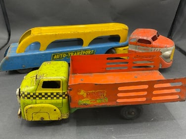 Two (2) Vintage Metal Wyandotte Trucks