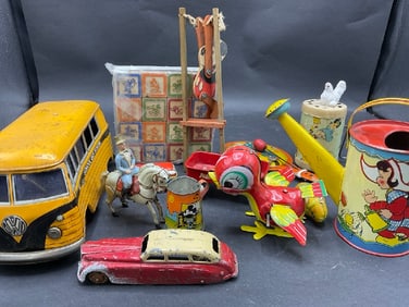 Vintage Estate Tin Toy Group