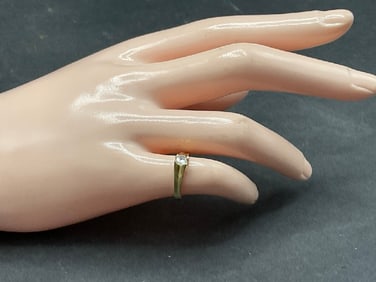 14K Diamond Solitaire Ring