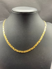 17 1/2" 14K Yellow Gold Necklace- Needs Clasp