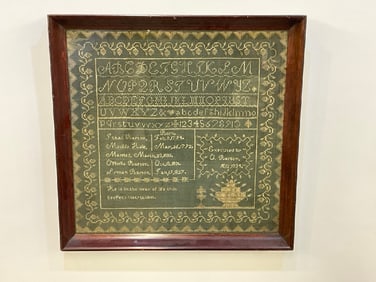 1834 O. Barton Sampler