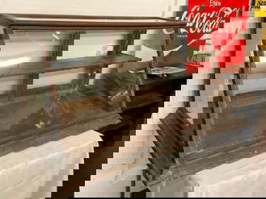 Victorian Era Oak Counter Top Display Cabinet