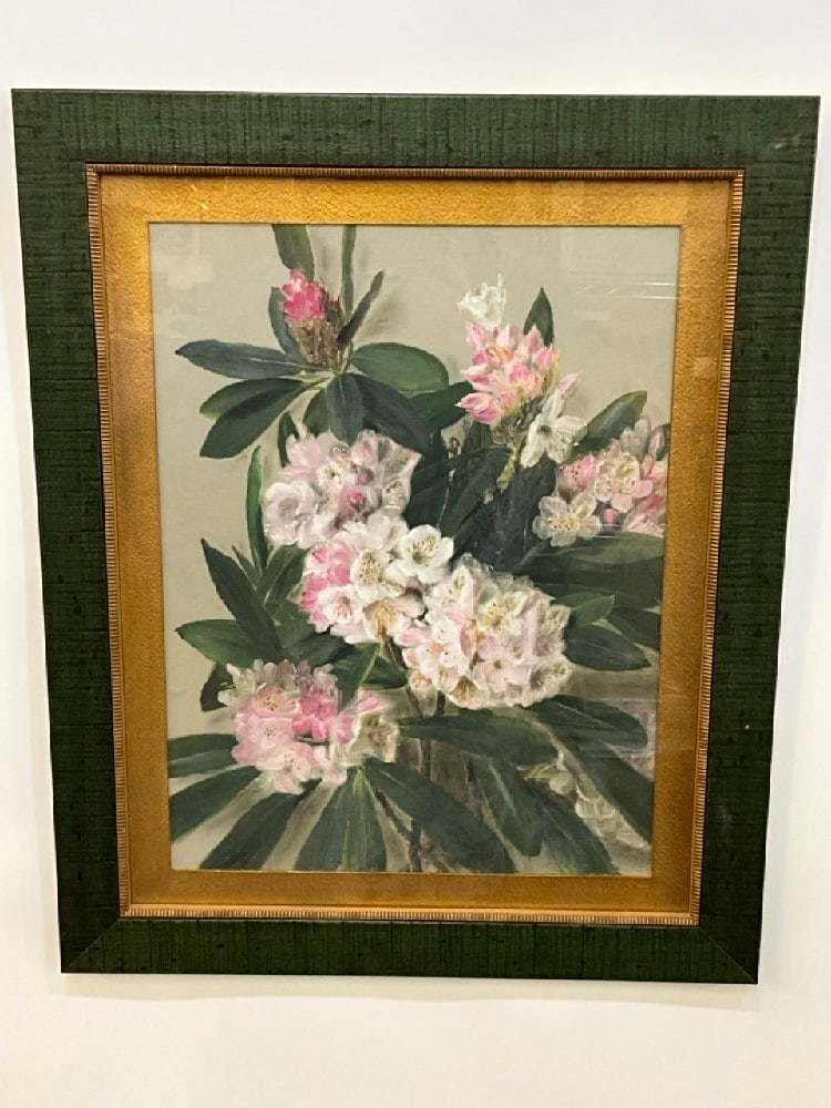 19th c. Oil on Board Still Life Study of Rhododendrons (1 of 4)