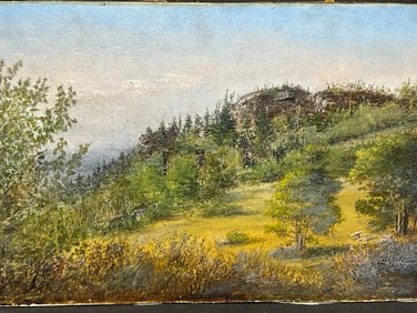 19th c. Oil Painting of Bear Cliff in Cragsmoor, NY
