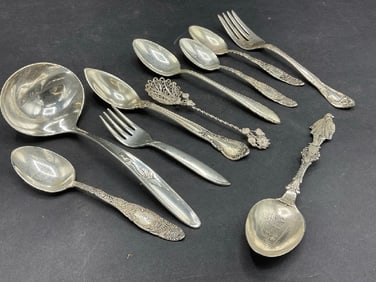 Ten (10) Piece Sterling Silver Flatware