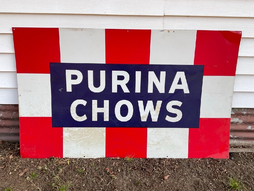 Vintage Metal Purina Chows Advertising Store Front Sign (1 of 7)