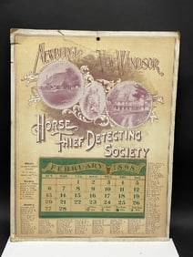 Newburgh and New Windsor, NY Horse Thief Detecting Society 1898 Calendar
