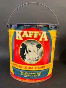 Kaff-A  Advertising Metal Pail With Lid