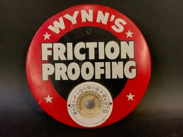 Wynn’s Friction Proofing Thermometer Advertising Sign