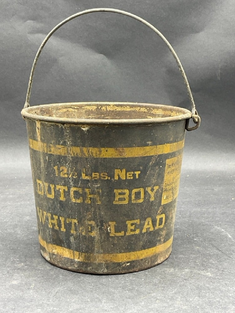 Early 1900's Dutch Boy White Lead Paint Pail (1 of 4)