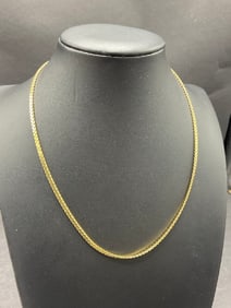 18K yellow Gold Necklace 16” 10.3 grams