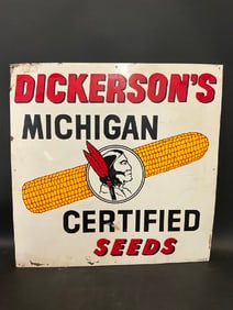 Dickerson’s Michigan Certified Seeds Indian Advertising Sign