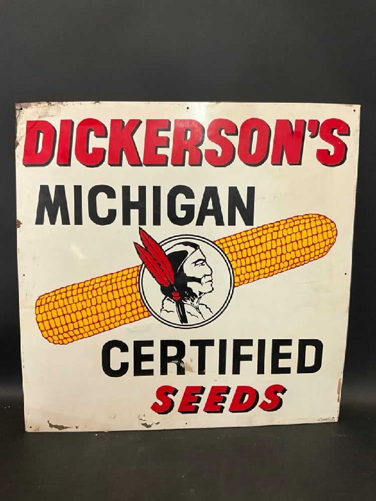 Dickerson’s Michigan Certified Seeds Indian Advertising Sign (1 of 4)