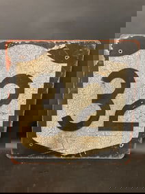 Rte 32 Vintage Reflective Sign