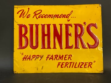 Buhner’s “Happy Farmer Fertilizer “ Tin Sign