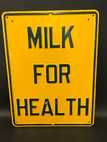 Milk For Health Metal Sign