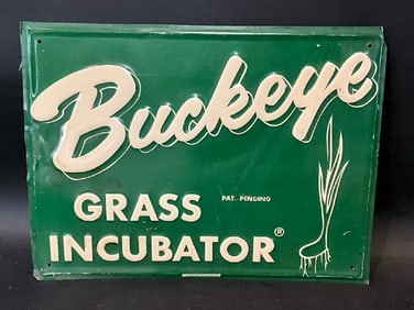Buckeye Grass Incubators Metal Advertising Sign