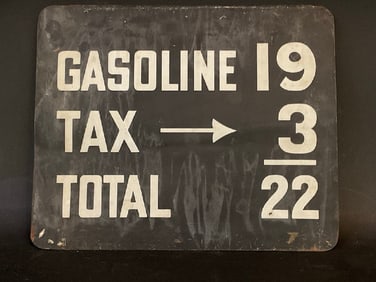 Dbl Sided Metal “Gasoline “ Sign