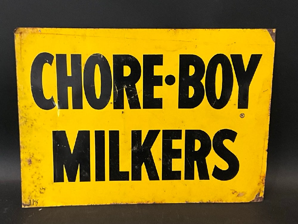 Chore Boy Milkers Metal Sign: Chore Boy Milkers Metal Sign.Dimensions: 10 1/2” x 14”