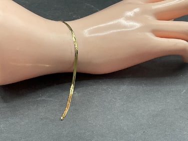 14K Yellow Gold Herringbone Bracelet