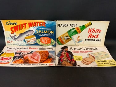 (7) Vintage Cardboard Advertising Store Signs