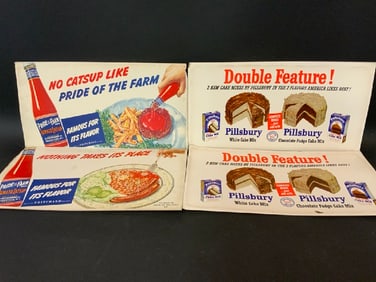(4) Four Vintage Cardboard Advertisements