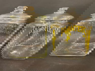 (2) Two Large Vintage Planters Peanuts Jars