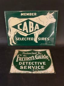 Member  CABA Selected Sires and The Farmer’s Guide Metal Signs