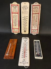Six (6) Advertising Thermometers