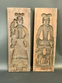 Two (2) Hardwood Food Molds