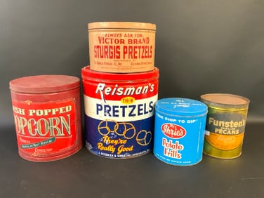Lot Of 5 Advertising Cans