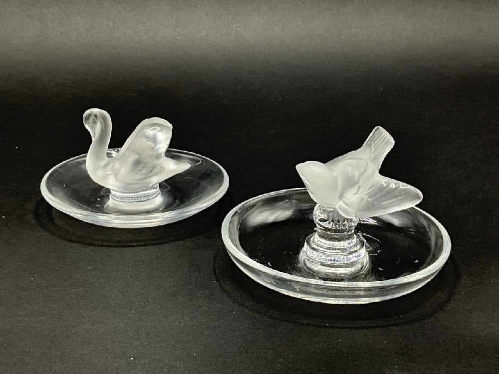Two (2) Lalique Figural Animal Jewelry Ring Dishes (1 of 5)