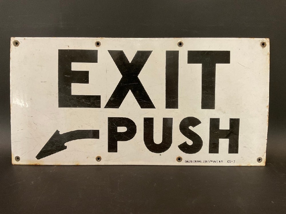 Vintage Balto Enamel Exit Sign (1 of 4)