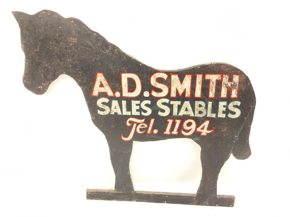 A.D Smith Sales Stables Horse Advertising Sign (1 of 5)
