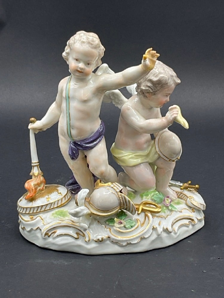 German Meissen Porcelain Figural Group- War Related (1 of 5)