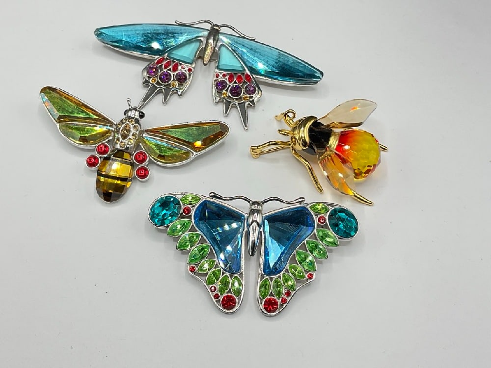 Four (4) Swarovski Crystal Pins (1 of 5)