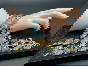 Five (5) Sterling Silver Bracelets w/ Amy Kahn Russell