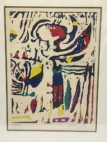 Gianni Dova  (1925-1991) Signed Lihtograph on Paper