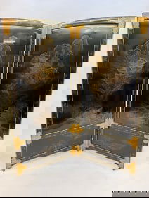 Handsome Chinese Lacquered Bengal Tiger Room Screen